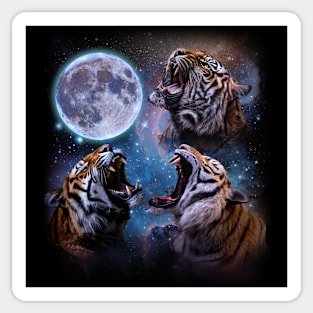 Tigers Howling at the Moon Sticker